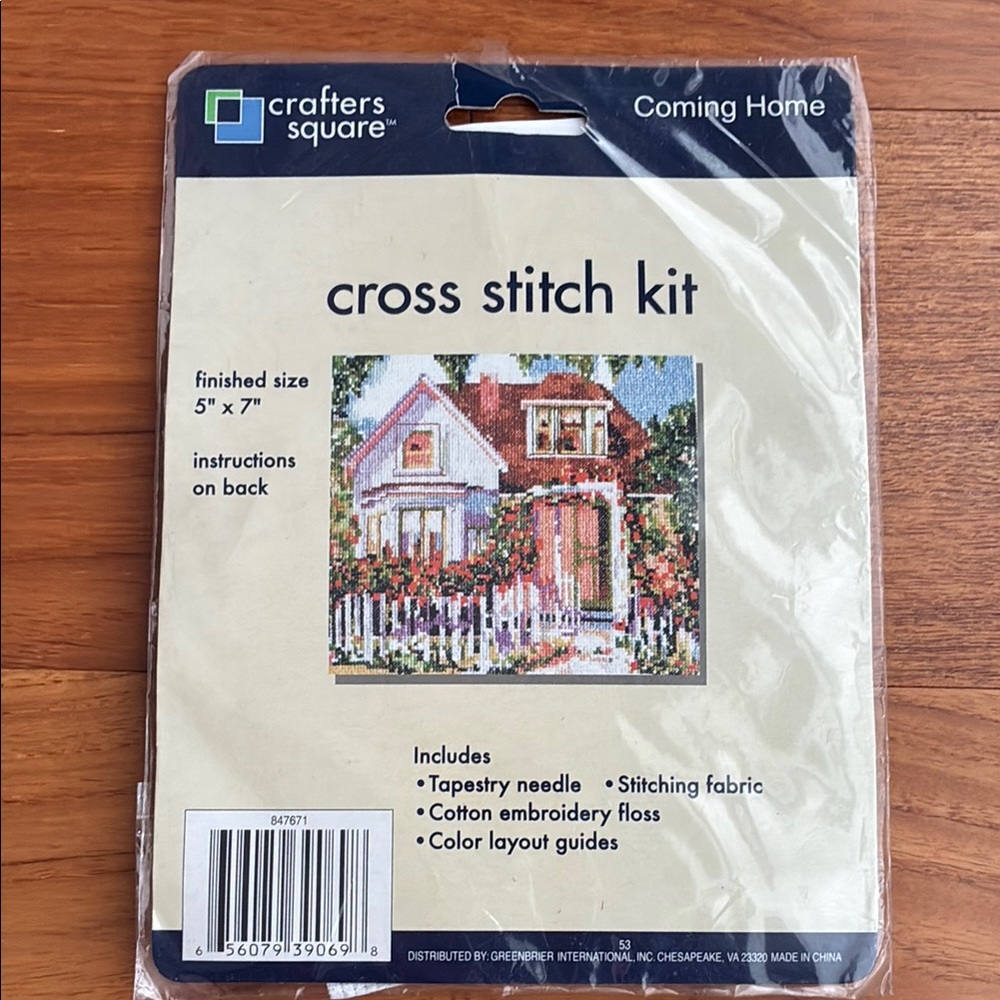 Cross Stitch Kit  ,, Coming Home’’ by Crafters Square  Size 5”x 7”